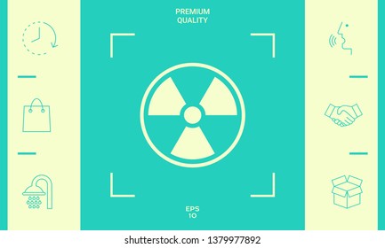 Ionizing radiation icon. Graphic elements for your design