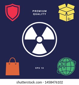 Ionizing radiation icon. Graphic elements for your design