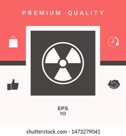 Ionizing radiation icon. Graphic elements for your design