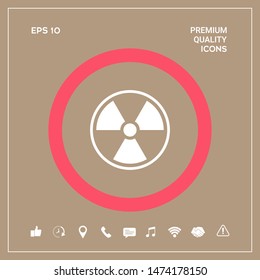Ionizing radiation icon. Graphic elements for your design