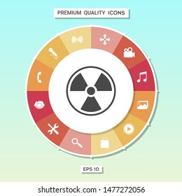 Ionizing radiation icon. Graphic elements for your design