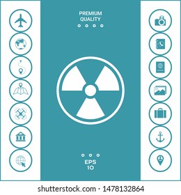 Ionizing radiation icon. Graphic elements for your design