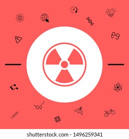 Ionizing radiation icon. Graphic elements for your design
