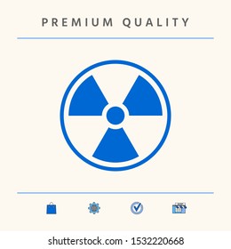 Ionizing radiation icon. Graphic elements for your design