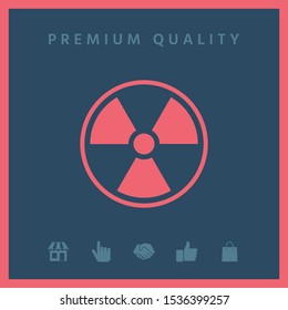 Ionizing radiation icon. Graphic elements for your design