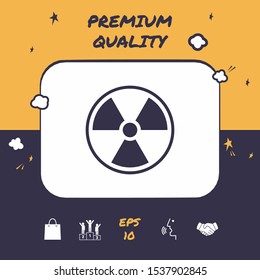 Ionizing radiation icon. Graphic elements for your design