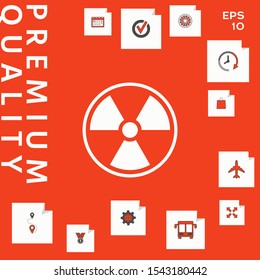 Ionizing radiation icon. Graphic elements for your design