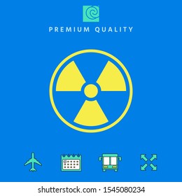 Ionizing radiation icon. Graphic elements for your design