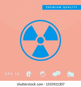 Ionizing radiation icon. Graphic elements for your design