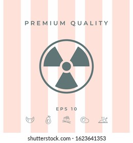 Ionizing radiation icon. Graphic elements for your design