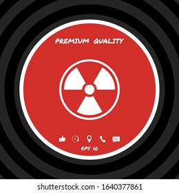 Ionizing radiation icon. Graphic elements for your design