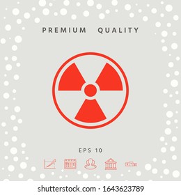 Ionizing radiation icon. Graphic elements for your design