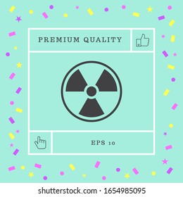 Ionizing radiation icon. Graphic elements for your design