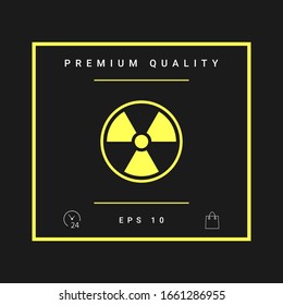 Ionizing radiation icon. Graphic elements for your design