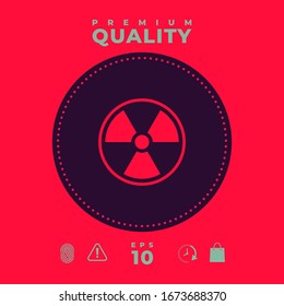 Ionizing radiation icon. Graphic elements for your design