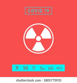 Ionizing radiation icon. Graphic elements for your design