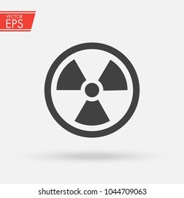 Ionizing radiation logo warning attention icon. Hazard radioactive Poison symbol. Alert Flat Vector illustration. Vector attention sign with exclamation mark icon. risk sign vector illustration.