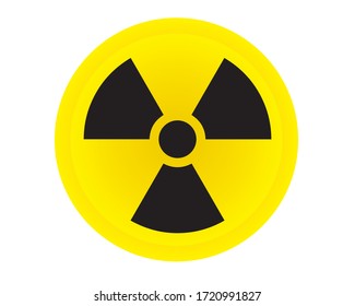 Ionizing Radiation Symbol Attention Hazard Warning Sign. Radioactive Sign Vector.