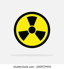 ionizing symbol vector icon danger industrial sign