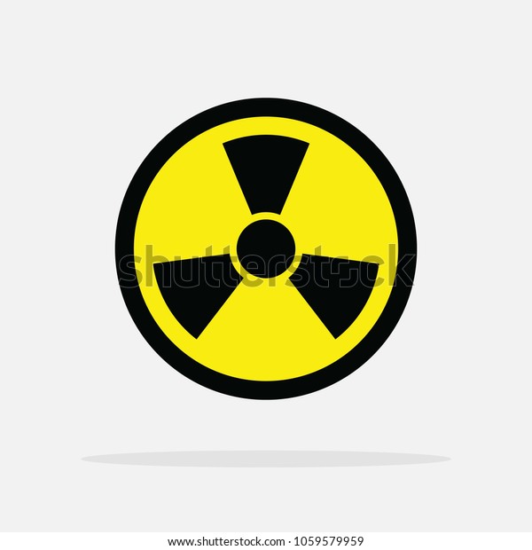 Ionizing Symbol Vector Icon Danger Industrial Stock Vector (royalty 