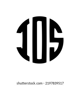 IOS letter logo design BW