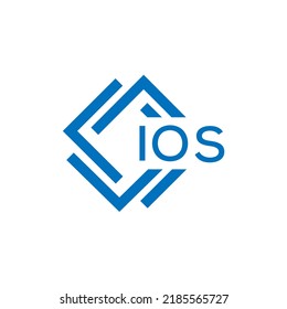 IOS letter logo design on white background. IOS creative circle letter logo concept. IOS letter design.
