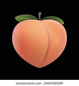 Ilustración vectorial de emoji de ios peach