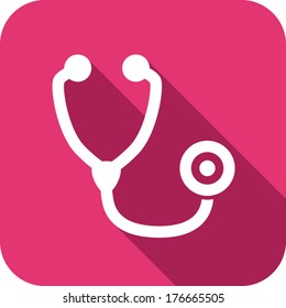 iOS7 Flat Medical Icon | Stethoscope