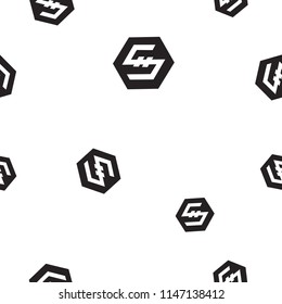 IOST Cryptocurrency Coin Sign Seamless Pattern