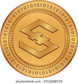 iostoken-iost coin vector illustrations. 3d illustration