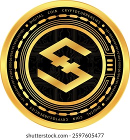 iostoken-iost coin vector illustrations. 3d illustration