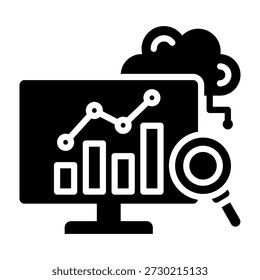 Iot Analytics Icon Glyph Design Vector Illustration