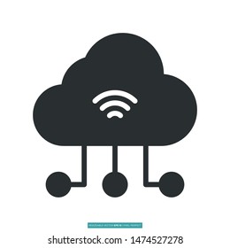 IOT Application Icon Vector Illustration Logo Template For Many Purpose