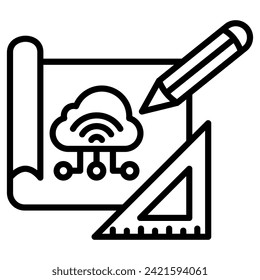 IoT Architecture icon line vector illustration