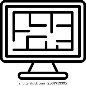 Iot Architecture Vector Lineal Icon On White Background.