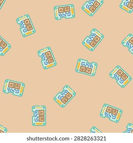 iot circuit board module vector seamless pattern iot circuit board module sign illustration