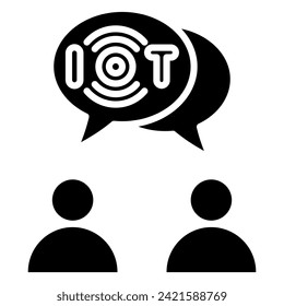 IoT Communication icon line vector illustration