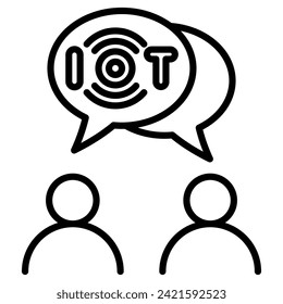 IoT Communication icon line vector illustration