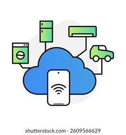 IoT – Connected Devices Representing the Interconnectivity of Smart Technology and the Digital Transformation of Everyday Life