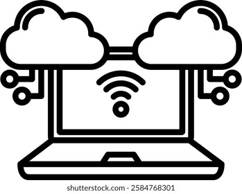  IoT Devices icon line high quality