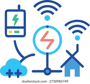 Conjunto de iconos de dispositivos IoT para Internet de las cosas, hogar inteligente, dispositivos conectados, automatización y diseño de Tecnología moderno