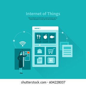 IOT flat design illustration