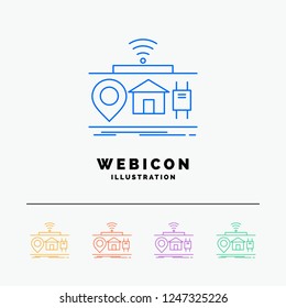 IOT, gadgets, internet, of, things 5 Color Line Web Icon Template isolated on white. Vector illustration