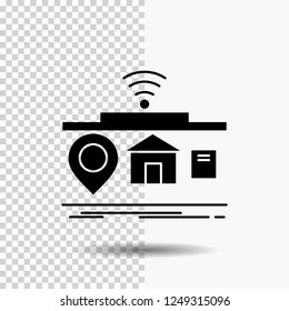 IOT, gadgets, internet, of, things Glyph Icon on Transparent Background. Black Icon