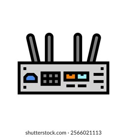 iot gateway data center color icon vector. iot gateway data center sign. isolated symbol illustration