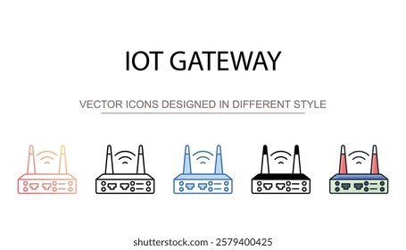 Iot Gateway icon design with white background stock illustration