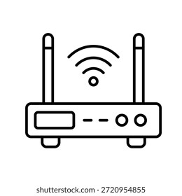 Ilustración vectorial De Iconos De Esquema De La Puerta De Enlace De Iot