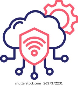 Iot Icon Color Vector Illustration