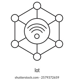 IoT icon, The Connected Future Exploring the Power of IoT, IoT Revolution Transforming Industries with Smart Technology, vector