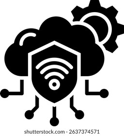 Iot Icon Glyph Vector Illustration